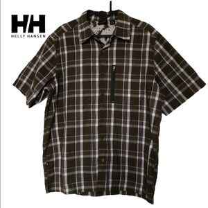𝅺Helly Hansen Plaid Button Down Short Sleeve Shirt